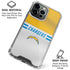 NFL Los Angeles Chargers White Striped iPhone 16 Pro Clear Case